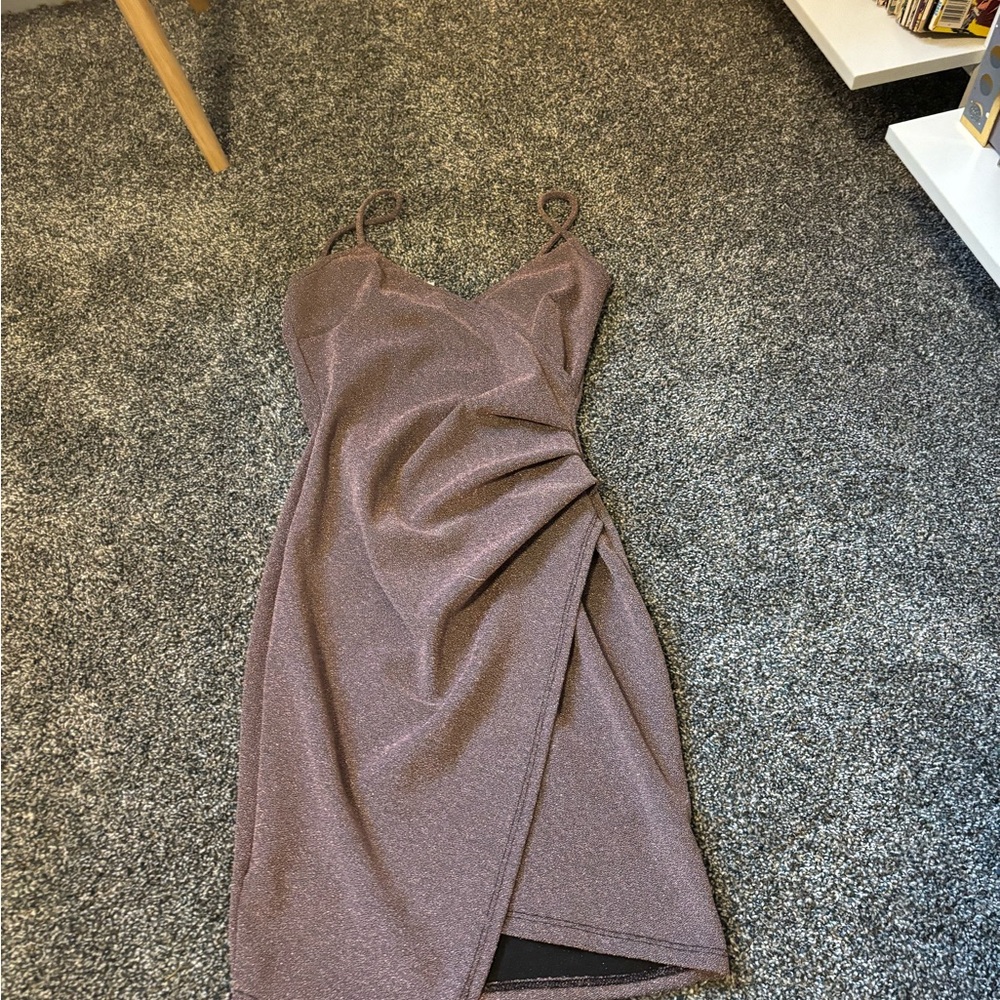 Burgundy, sparkly minidress